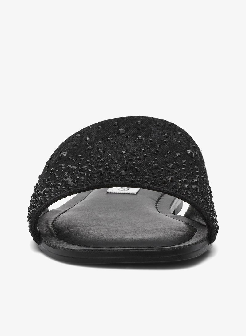 ستيف مادن أحذية مسطحة قماشية بشعار وحزام واحد - Image 2